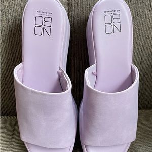 Women's No Boundaries Flatform Wedge Sandals, Size 7 Color Lavender